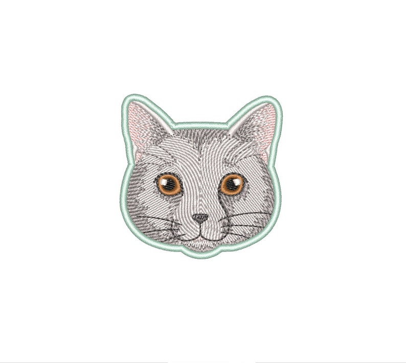 Machine Embroidery Design Cat Faces Patch Kitten Patch Etsy Australia