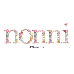 Diseño de bordado a máquina "nonni"  bordado digital  23 cm Matriz de bordado floral Descarga inmediata dst pes exp jef sew hus vip vp3 xxx