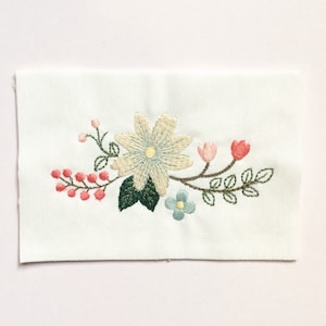 Machine embroidery design- Modern boho flowers - Modern floral digital embroidery  8 colours. 3 sizes. Instant download