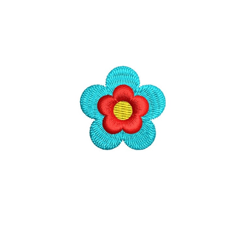 Mini Flower Machine Embroidery Design. 3 Sizes. Instant - Etsy