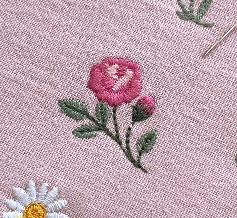 Mini flowers 1"/25mm machine embroidery design dainty tiny floral daisy rose Blumen Stickdatei Broderie Fleurs Ricamo fiori haft kwiatowy image 7