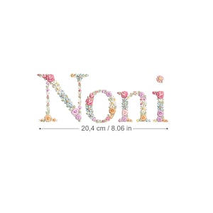 Diseño de bordado a máquina NONI 20,4 cm  bordado digital  Matriz de bordado floral Descarga inmediata dst pes exp jef sew hus vip vp3 xxx