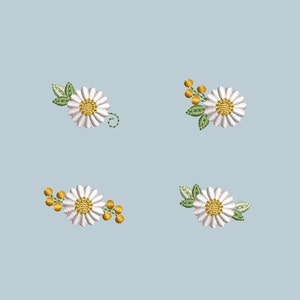 Mini Daisies 1 " Machine Embroidery Design Set Daisy flower / Gänseblümchen Stickdatei / broderie fleur marguerite / ricamo margherita