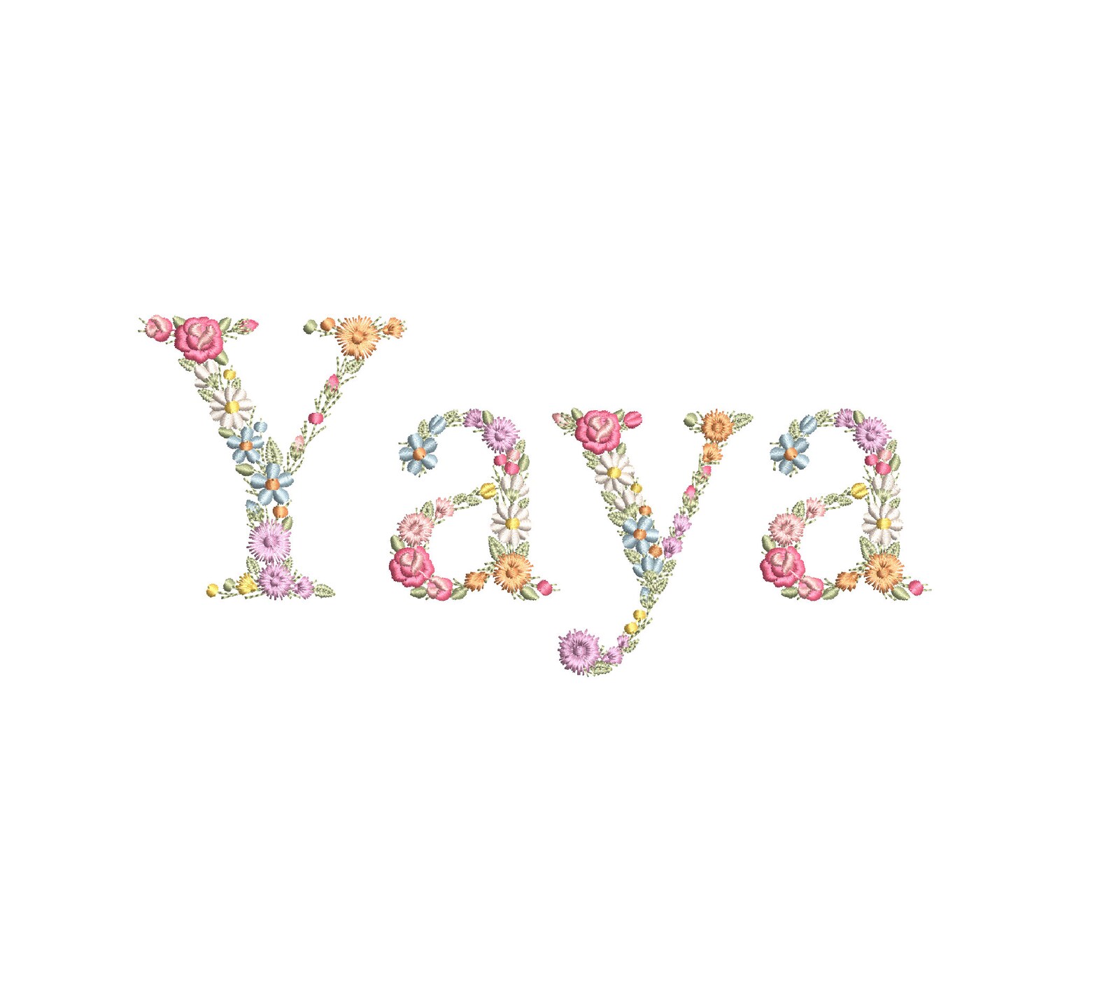 Machine Embroidery Design Yaya LARGE HOOP 8.33