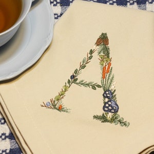 Diseño de bordado a máquina letra A 7,5 cm de alto Bastidor 4x4 (10 cm)  Bordado digital monograma floral Letras de flores matriz de bordado