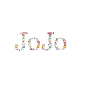 Diseño de bordado a máquina JoJo 12 cm  bordado digital  Matriz de bordado floral Descarga inmediata dst pes exp jef sew hus vip vp3 xxx