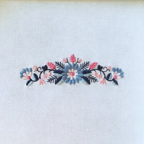Folk Floral Border Machine Embroidery Design Boho Flower - Etsy Canada