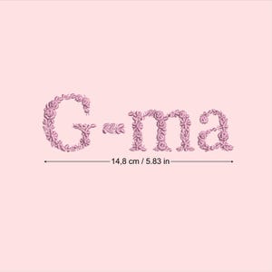 Diseño de bordado a máquina G-MA 15 cm  bordado digital  Matriz de bordado floral Descarga inmediata dst pes exp jef sew hus vip vp3 xxx