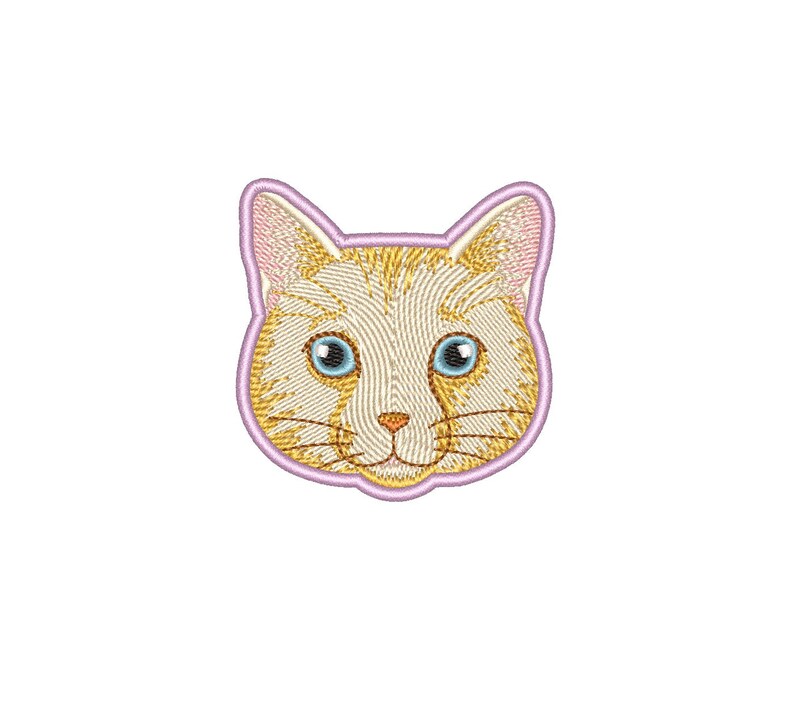 Machine Embroidery Design Cat Faces Patch Kitten Patch Etsy Australia