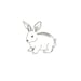 Rabbit / Bunny Linework Embroidery. Easter Redwork Machine Embroidery ...