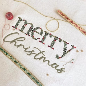 Diseño de bordado a máquina MERRY Matriz de bordado de hojas Bastidor 13x18cm Descarga inmediata dst pes exp jef sew hus vip vp3 xxx