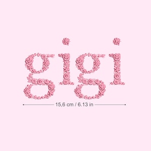 Diseño de bordado a máquina GIGI  bordado digital  Matriz de bordado floral Descarga inmediata dst pes exp jef sew hus vip vp3 xxx