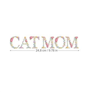 Desenho de bordado à máquina MÃE GATO em letras florais 10" Hoop Dainty Heirloom cachorro pet mama bordado Stickdatei Bordado à máquina Ricamo macchina