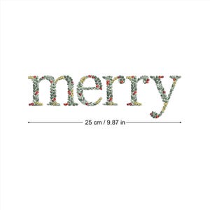 Desenho de bordado à máquina MERRY botânico GRANDE BAIXO 10"/25 cm Folhas delicadas Heirloom Christmas Stickdatei Broderie machine Ricamo macchina