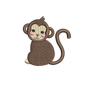 Little monkey. Machine embroidery design. 3 sizes. Instant download