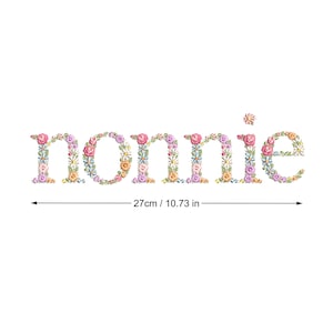 Diseño de bordado a máquina "NONNIE"  bordado digital  Matriz de bordado floral Descarga inmediata dst pes exp jef sew hus vip vp3 xxx