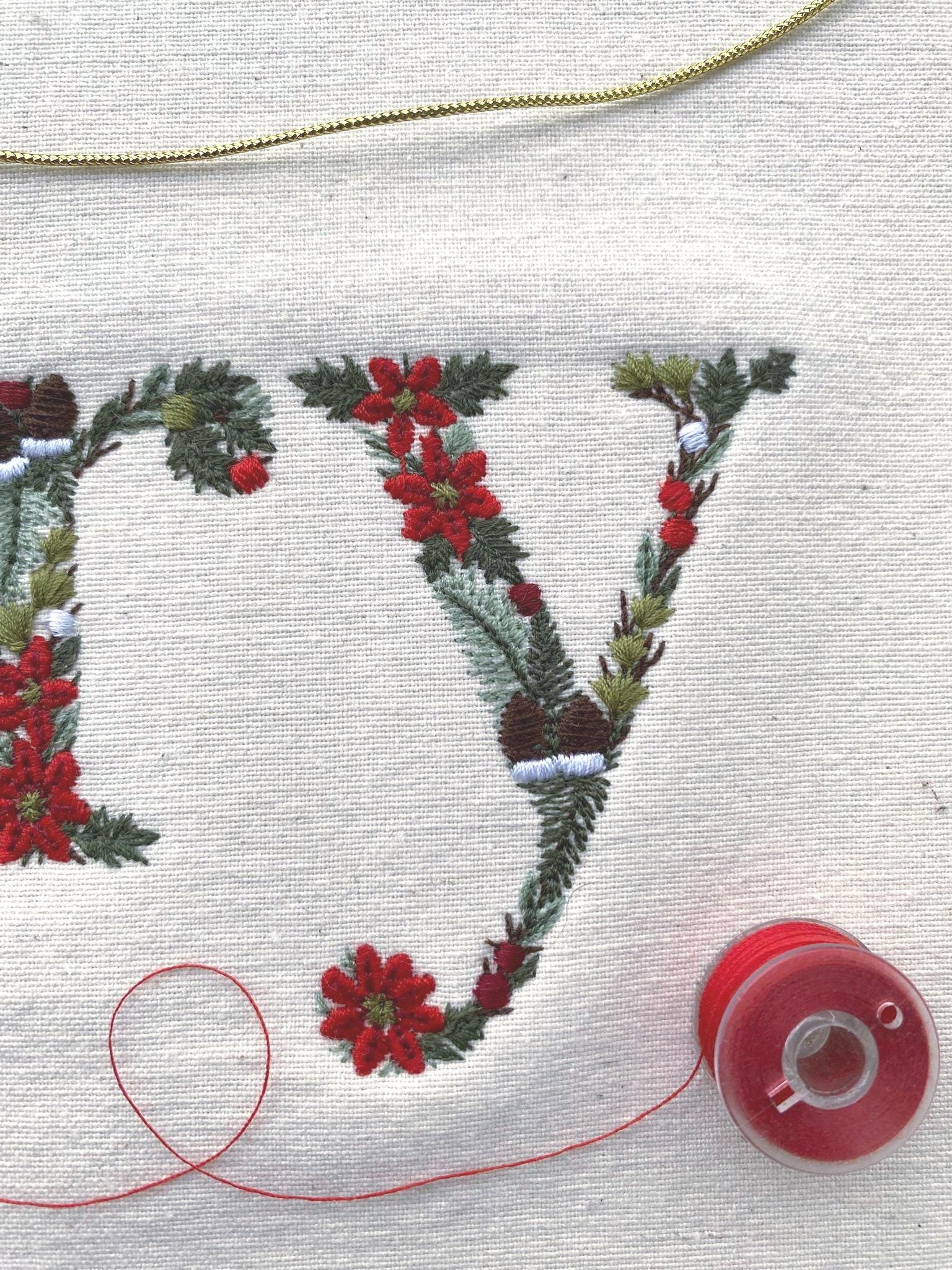 Repositional Embroidery Machine Embroidery Design Christmas MERRY 10