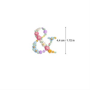 Diseño de bordado a máquina Letra Griega AMPERSAND 4,4 cm de alto