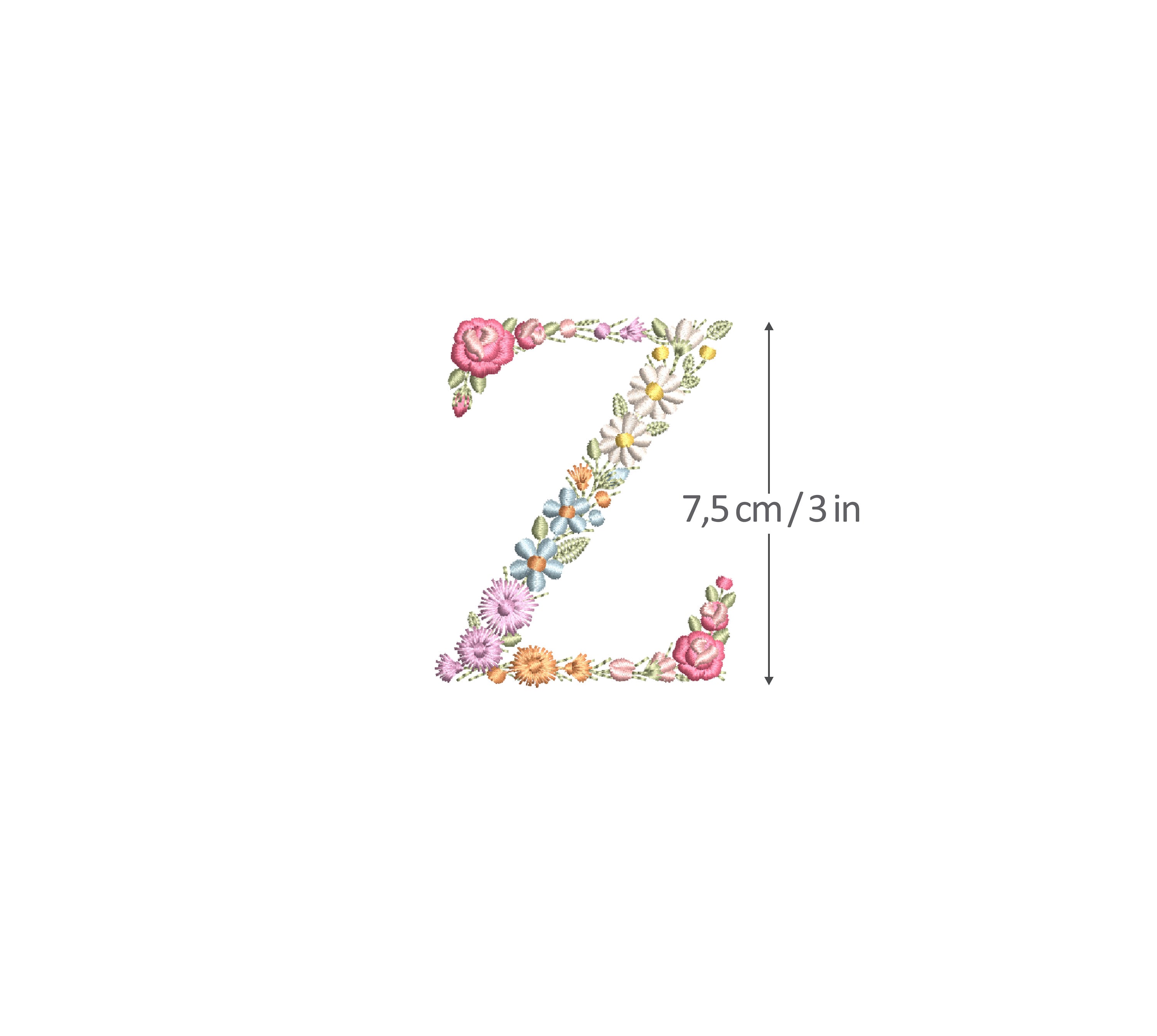 Machine Embroidery LETTER Z Uppercase 3