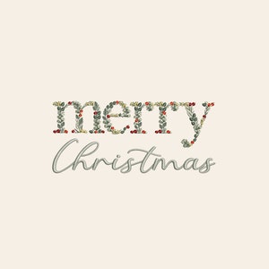 Design de bordado à máquina Feliz Natal 5X7" HOOP Folhas delicadas Heirloom Xmas Stickdatei Bordado à máquina Ricamo macchina.