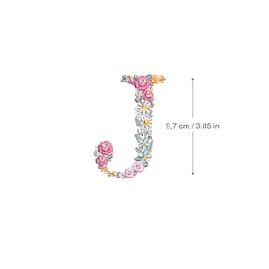 Bordado à máquina LETRA J Maiúscula 97 mm / 3,85" de altura fonte floral delicada Monograma Heirloom Broderie machine-Stickdatei-Ricamo macchina