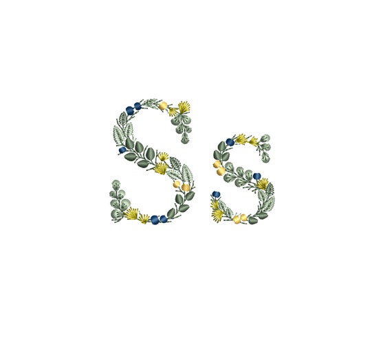 Alfabeto Con Le Lettere Floreali Minuscole Illustrazione Vettoriale