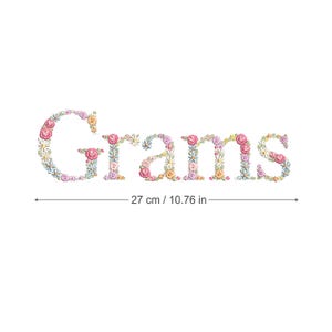 Diseño de bordado a máquina GRAMS 27 cm  bordado digital  Matriz de bordado floral Descarga inmediata dst pes exp jef sew hus vip vp3 xxx