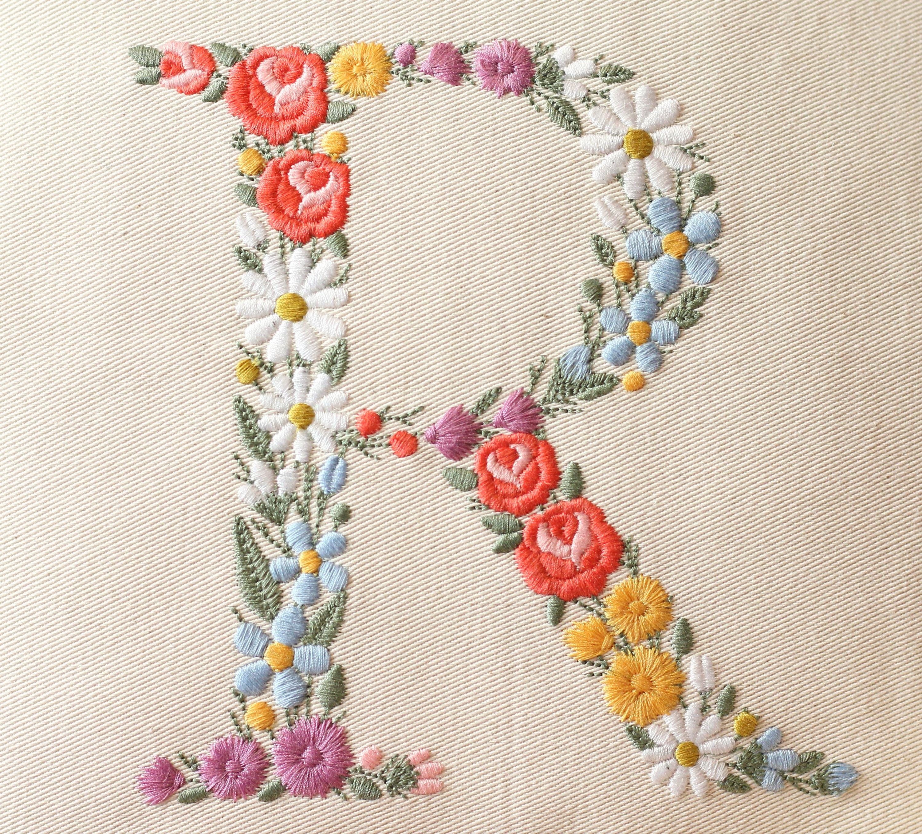 Letter R Embroider Machine Embroidery LETTER R Uppercase 15cm/6