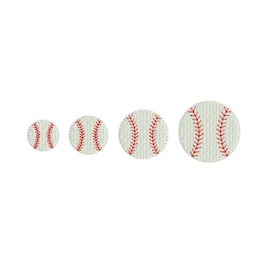Baseball Mini Machine Embroidery Design. 4 sizes. Instant download