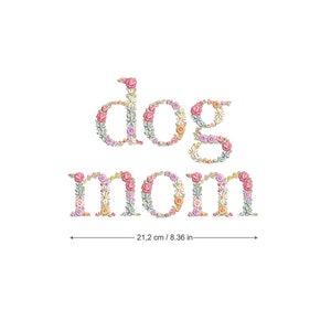 Diseño de bordado a máquina DOG MOM bordado digital bastidor GRANDE 28cm Matriz de bordado  dst pes exp jef sew hus vip vp3 xxx