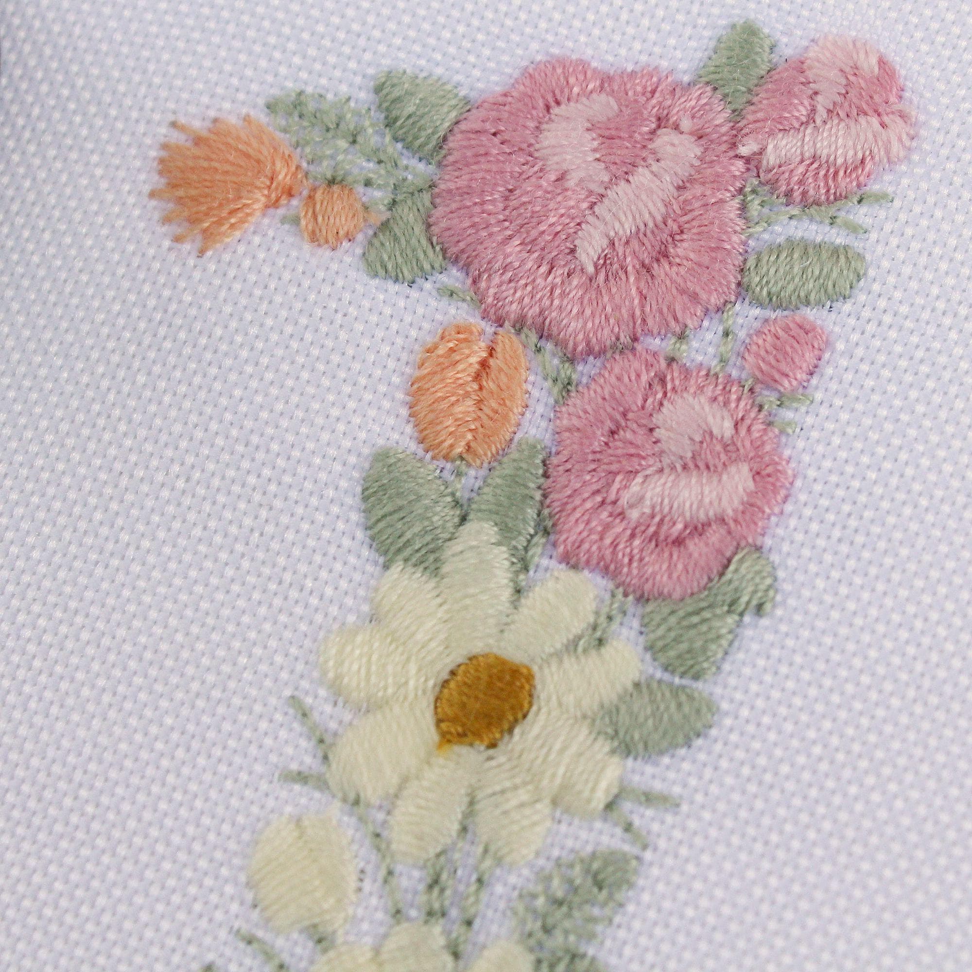 Machine Embroidery 4X4 Hoop NUMBER 1 Dainty Floral Spring Birthday