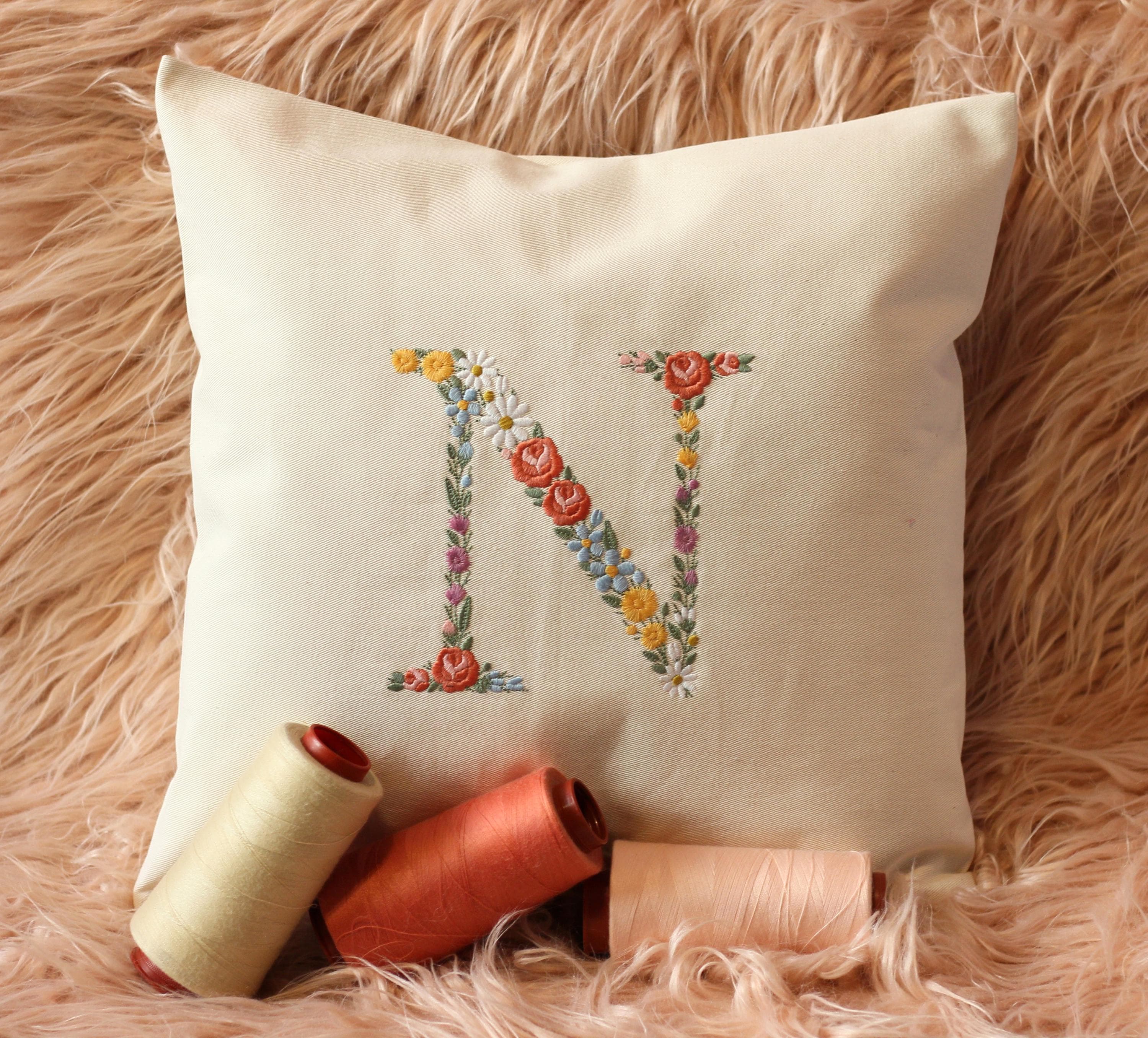 Machine Monogram Letter N Machine Embroidery LETTER N Uppercase 15cm/6