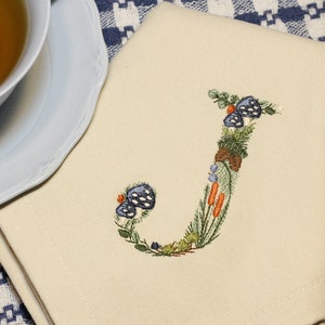 Diseño de bordado a máquina letra J 7,5 cm de alto Bastidor 4x4 (10 cm)  Bordado digital monograma floral Letras de flores matriz de bordado