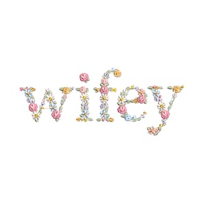 Diseño de bordado a máquina WIFEY  bordado digital  Matriz de bordado floral Descarga inmediata dst pes exp jef sew hus vip vp3 xxx