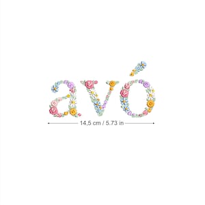 Diseño de bordado a máquina AVÓ 15 cm  bordado digital  Matriz de bordado floral Descarga inmediata dst pes exp jef sew hus vip vp3 xxx