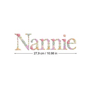 Diseño de bordado a máquina "NANNIE"  bordado digital  Matriz de bordado floral Descarga inmediata dst pes exp jef sew hus vip vp3 xxx