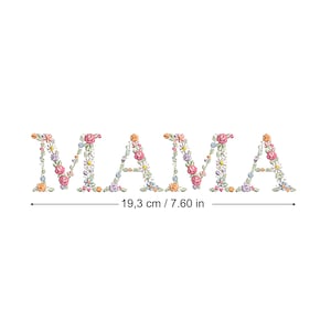 Diseño de bordado a máquina MAMA  bordado digital  Matriz de bordado floral Descarga inmediata dst pes exp jef sew hus vip vp3 xxx