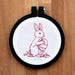Easter Bunny - Easter Rabbit - Redwork Machine Embroidery Design ...