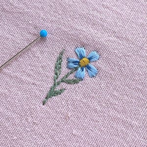 Mini flowers 1"/25mm machine embroidery design dainty tiny floral daisy rose Blumen Stickdatei Broderie Fleurs Ricamo fiori haft kwiatowy image 4