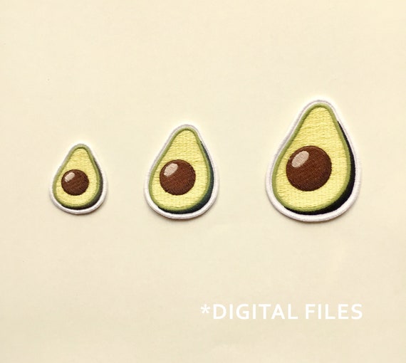 picture Avocado Disegno Cute disegno ricamo macchina piccolo avocado patch mini avocado patch file di ricamo cute patch ricamato digitale 3 taglie download istantaneo