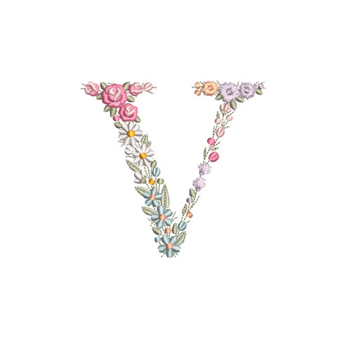 Machine Embroidery LETTER V Uppercase 10cm /4 Tall - Etsy Australia Machine Embroidery LETTER V Uppercase 10cm /4 Tall - Etsy Australia