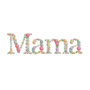 Diseño de bordado a máquina MAMA  bordado digital  Matriz de bordado floral Descarga inmediata dst pes exp jef sew hus vip vp3 xxx