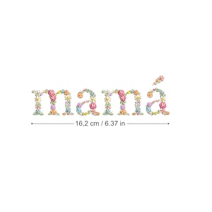 Diseño de bordado a máquina MAMÁ  bordado digital  Matriz de bordado floral Descarga inmediata dst pes exp jef sew hus vip vp3 xxx
