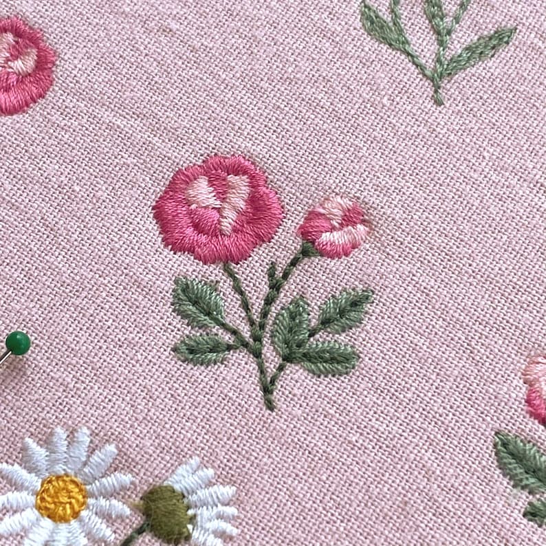 Mini flowers 1"/25mm machine embroidery design dainty tiny floral daisy rose Blumen Stickdatei Broderie Fleurs Ricamo fiori haft kwiatowy image 9