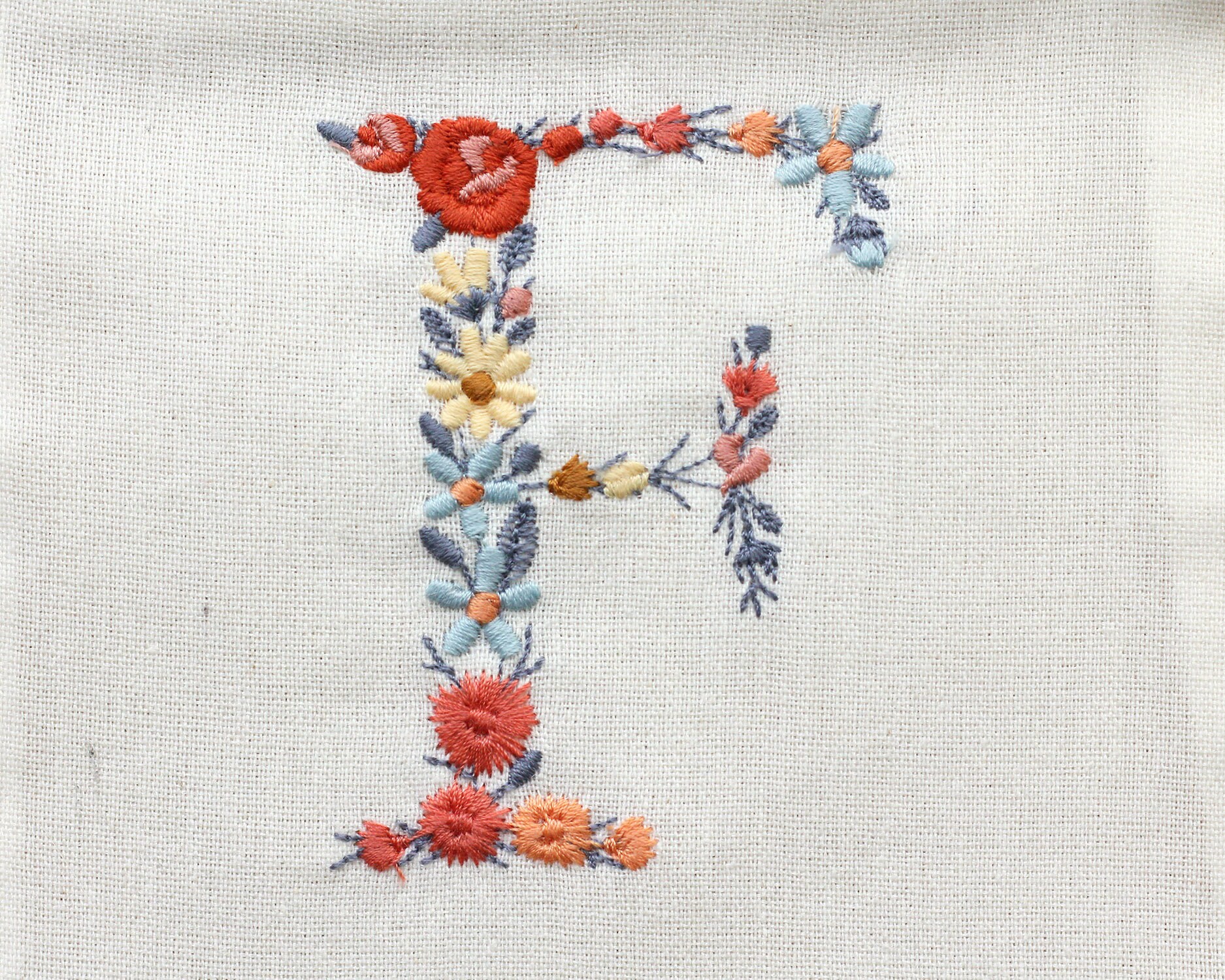 Machine Embroidery LETTER F Uppercase 3