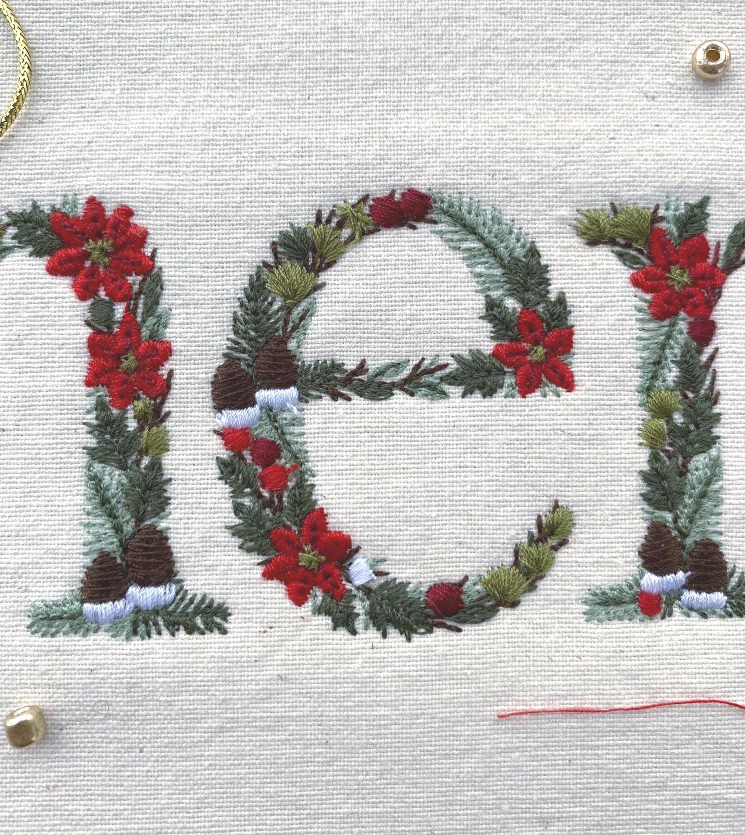 Repositional Embroidery Machine Embroidery Design Christmas MERRY 10