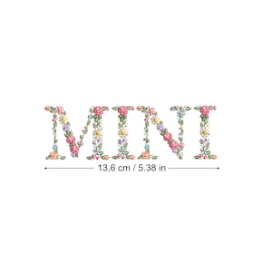 Diseño de bordado a máquina MINI  bordado digital  Matriz de bordado floral Descarga inmediata dst pes exp jef sew hus vip vp3 xxx