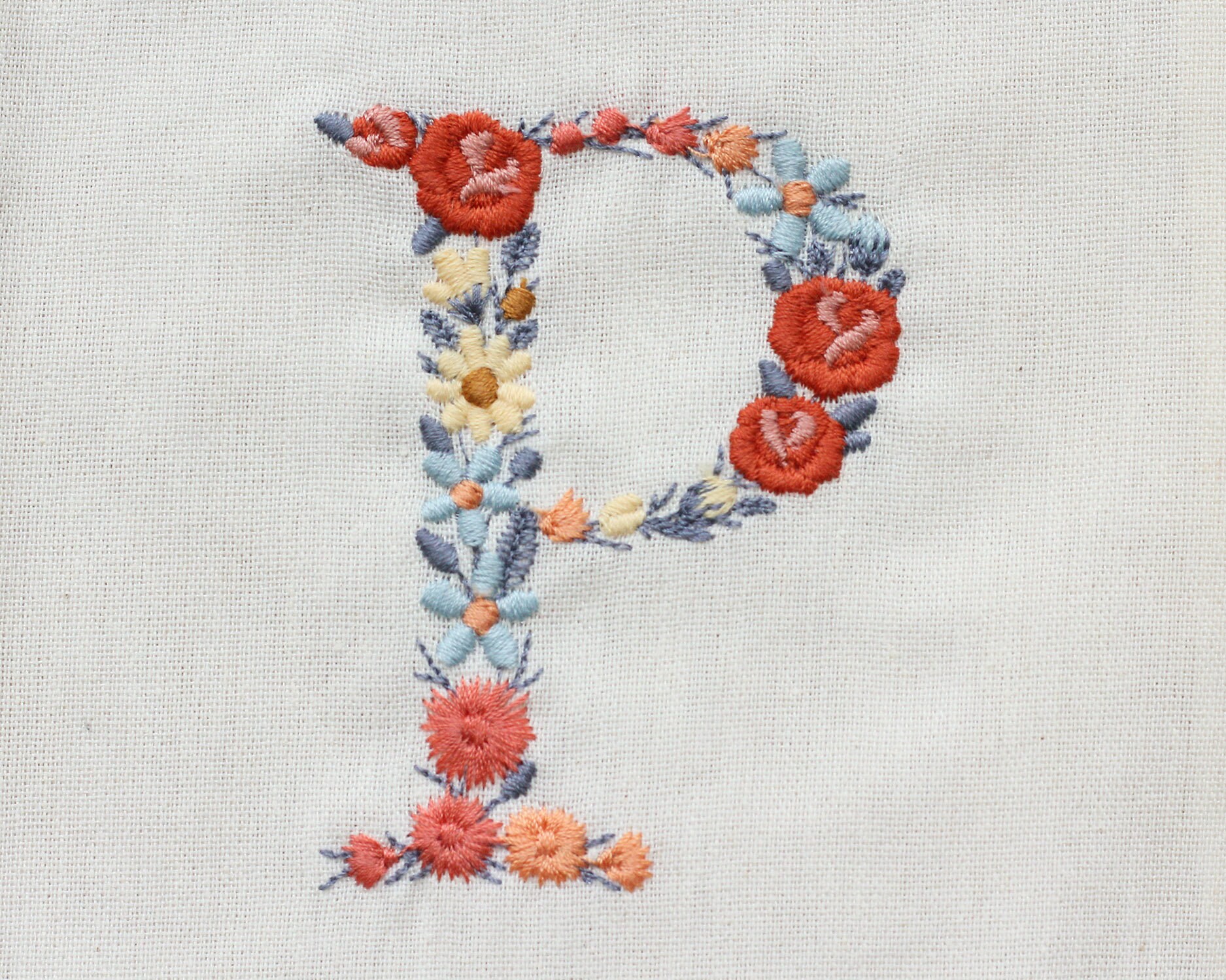 P and S 6 Two-letter Monogram Machine Embroidery Design in 5 Sizes for 4 X  4 and 5 X 7 Hoops 