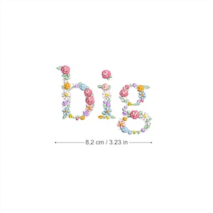Diseño de bordado a máquina BIG. Matriz de bordado floral. Descarga inmediata. Bastidor 10x10cm