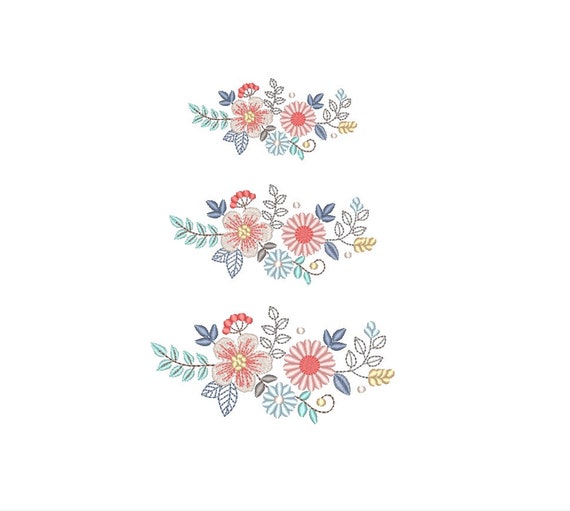 Diseño de flores para bordado a máquina Flores de estilo - Etsy España Diseño de flores para bordado a máquina Flores de estilo - Etsy España